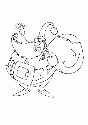 Kolorowanka gruby święty Mikołaj